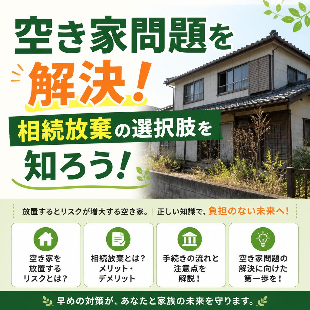 空き家問題を解決！相続放棄の選択肢を知ろう！
