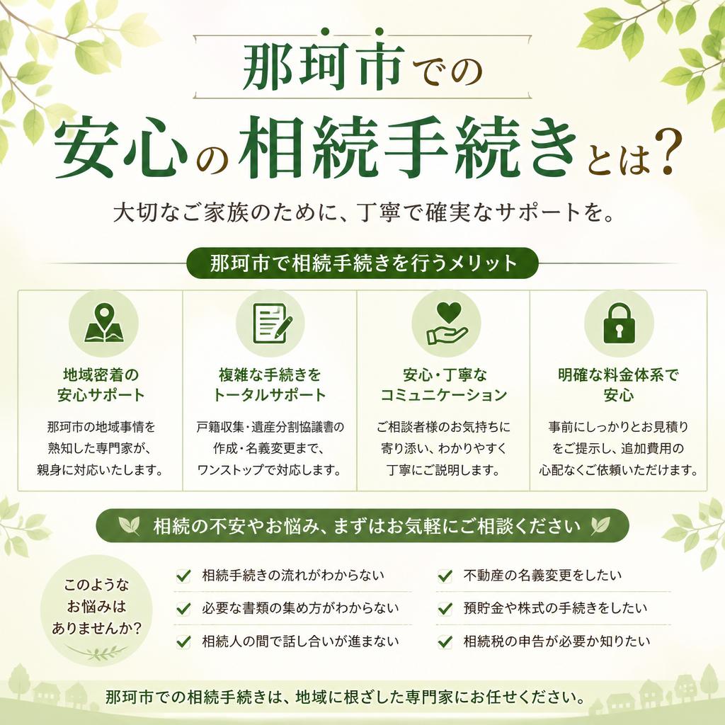 那珂市での安心の相続手続きとは？