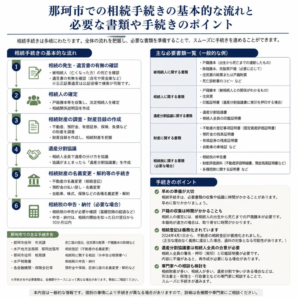 2. 那珂市における相続手続きの流れ