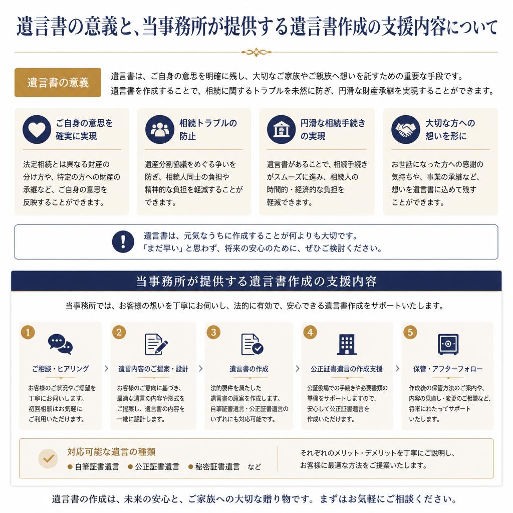 4. 遺言書作成の重要性とサポート